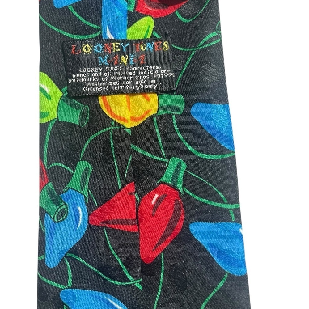 Warner Bros. Tie with Vibrant Floral Accents - Picture 3 of 6
